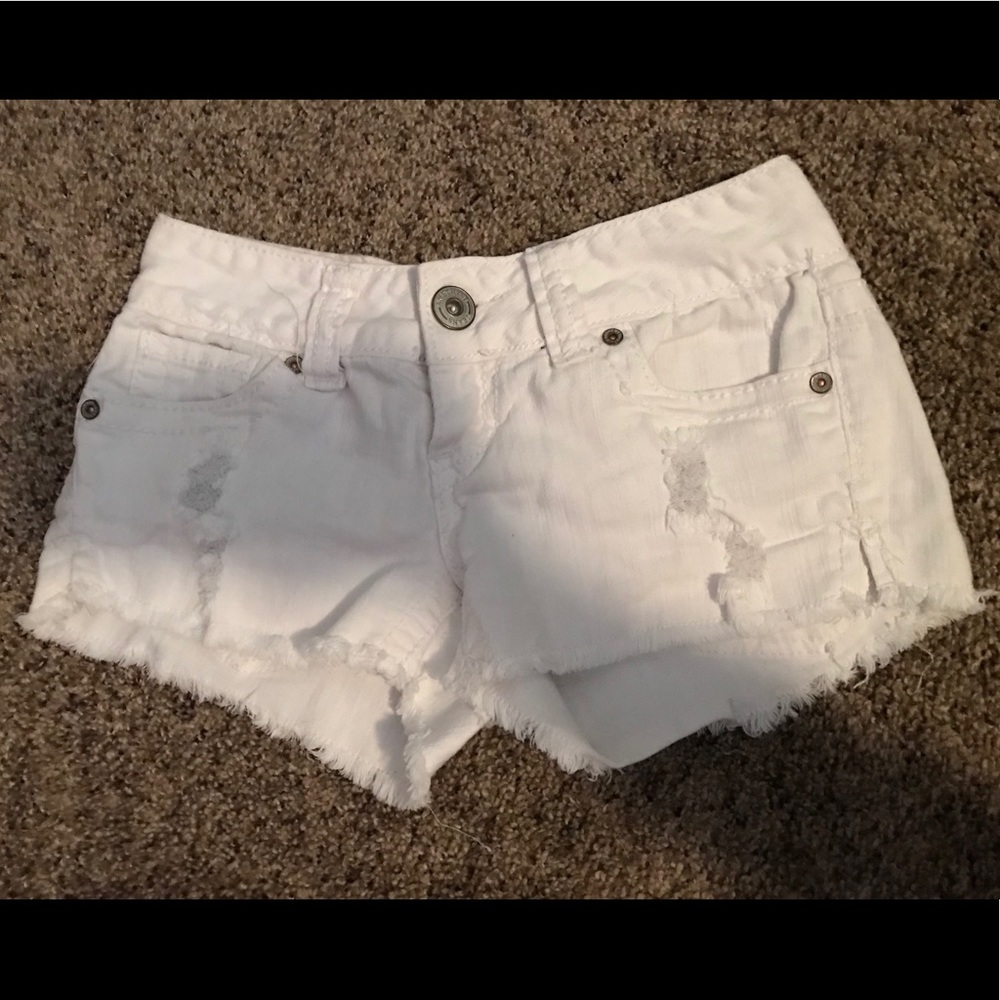 White distressed Shorts